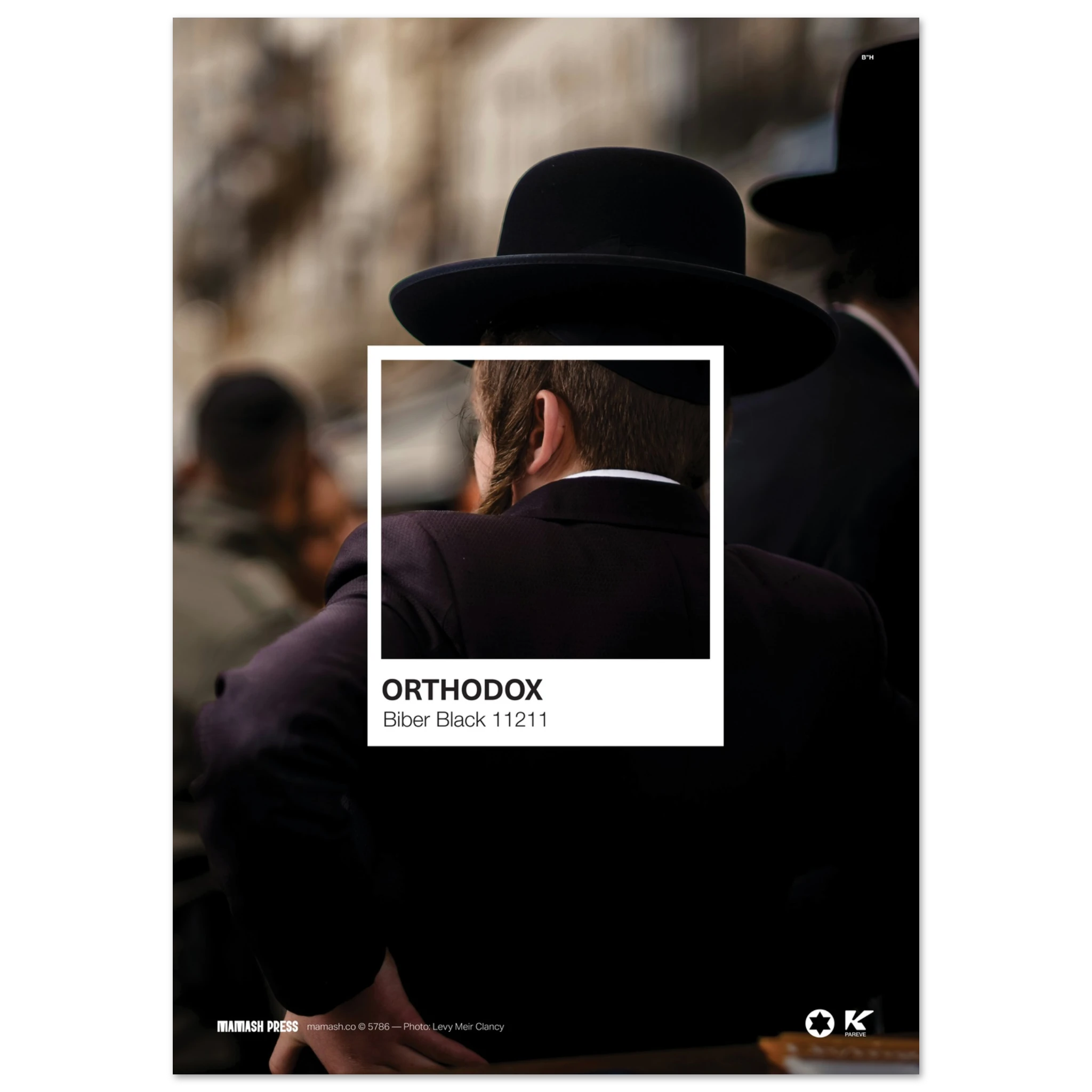 Orthodox — Biber Black Colour Swatch Fine Art Poster