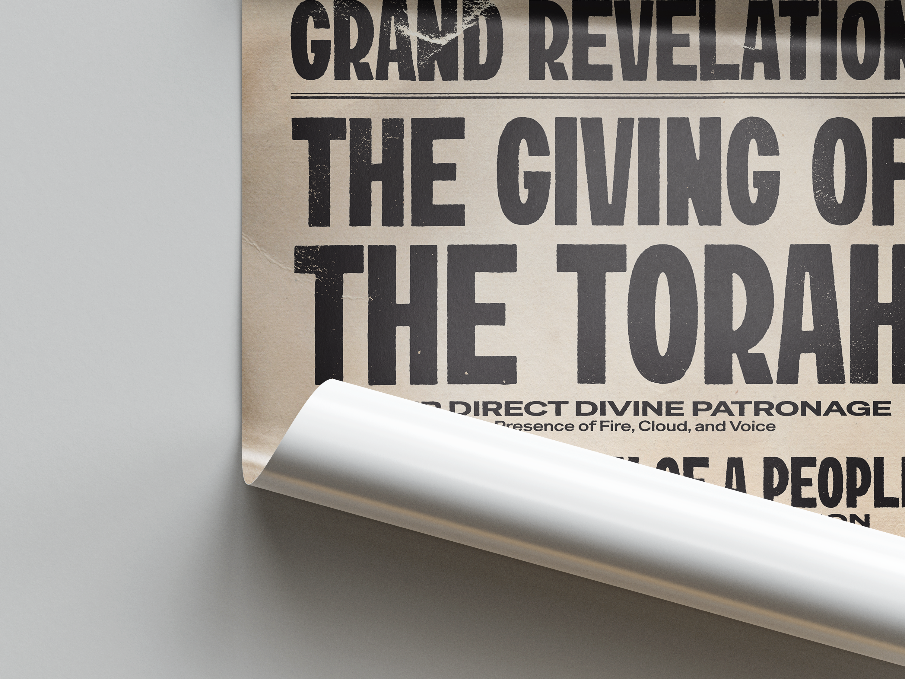 The Giving of the Torah | Mount Sinai Vintage Poster