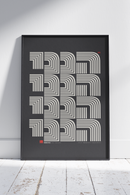 Hineni — Modern Hebrew Typography Print